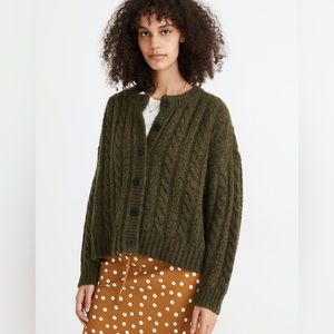 Madewell Green Cardigan (nwt)